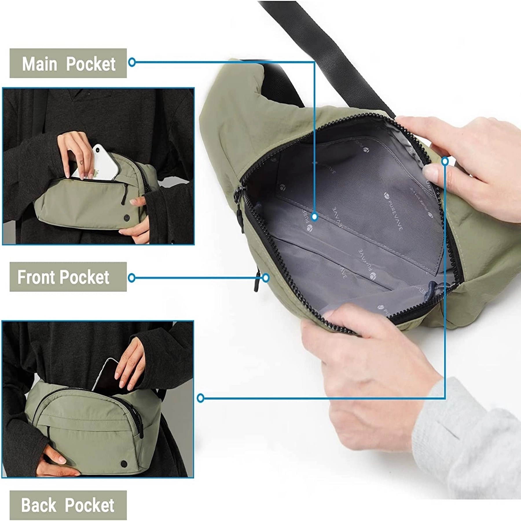 9.1 X 3.5 X 4.9 Inch Fanny Pack 7