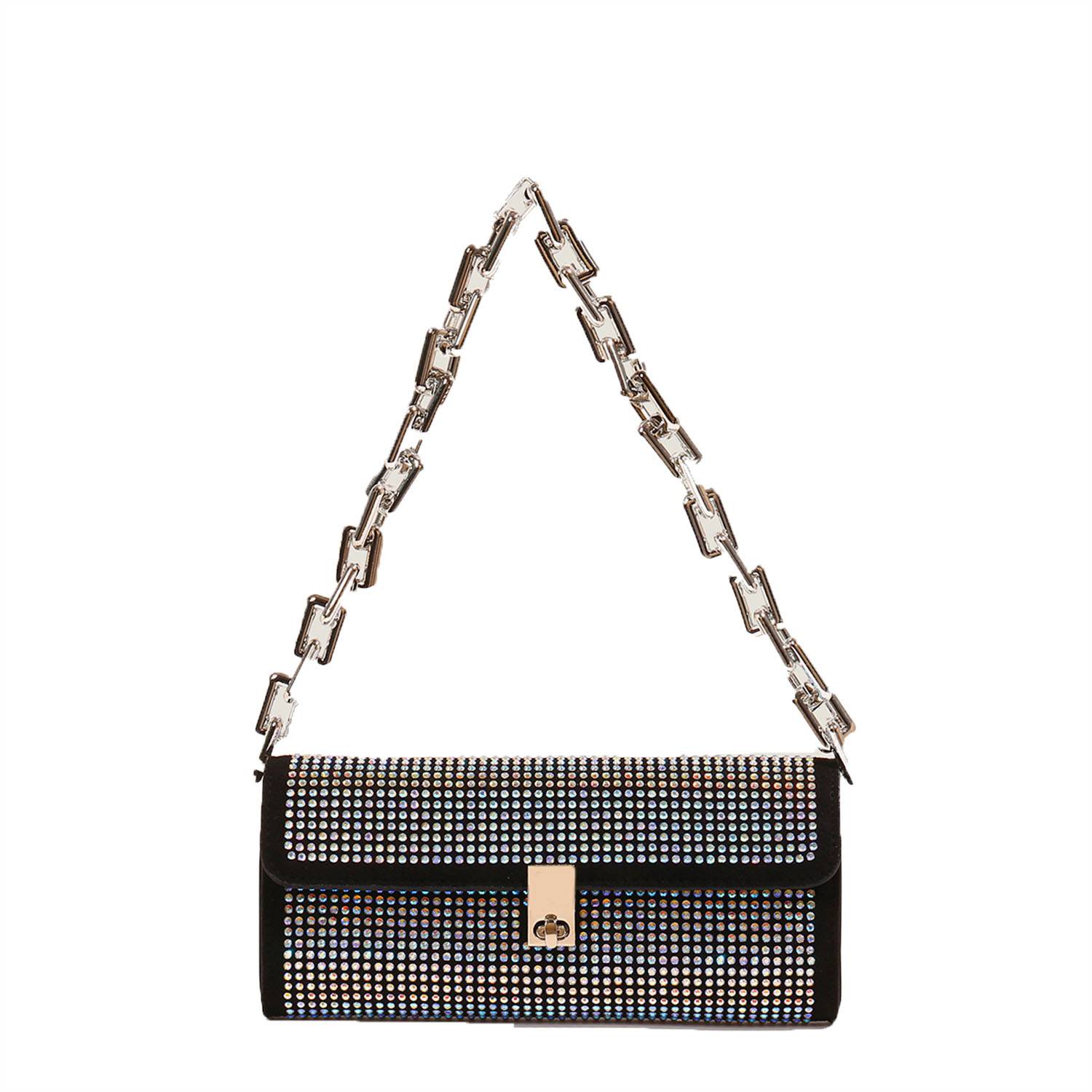 PU chain underarm shoulder tote bag 4