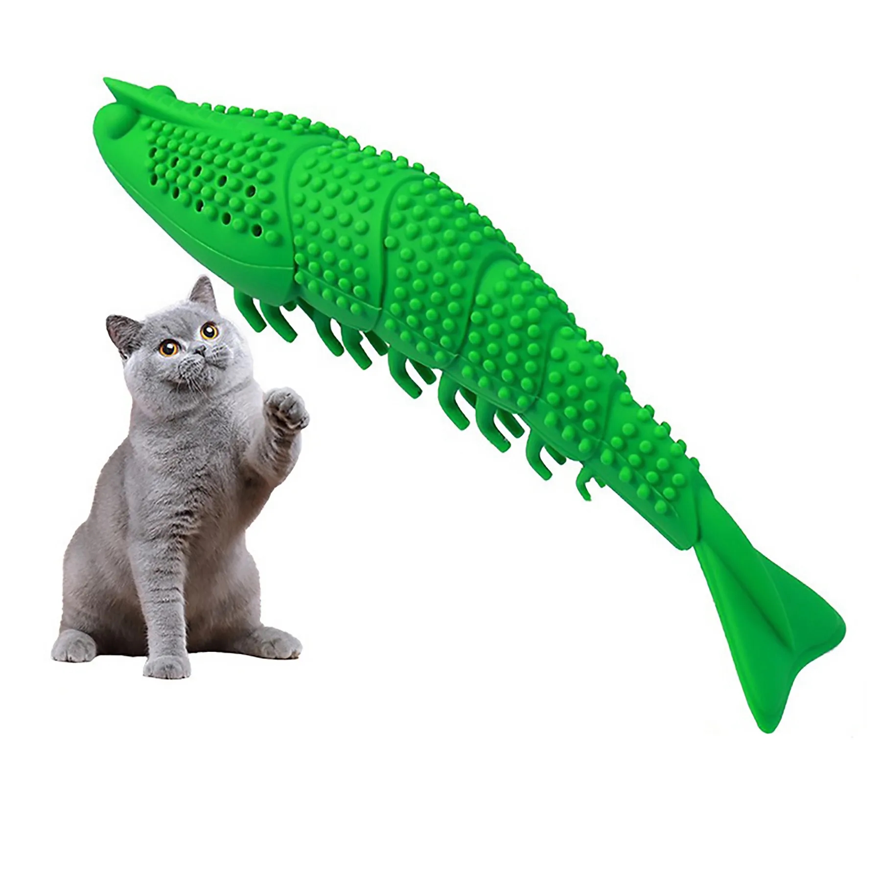 Rubber Imitation Shrimp Teeth Grinding Cat Mint Toy 2