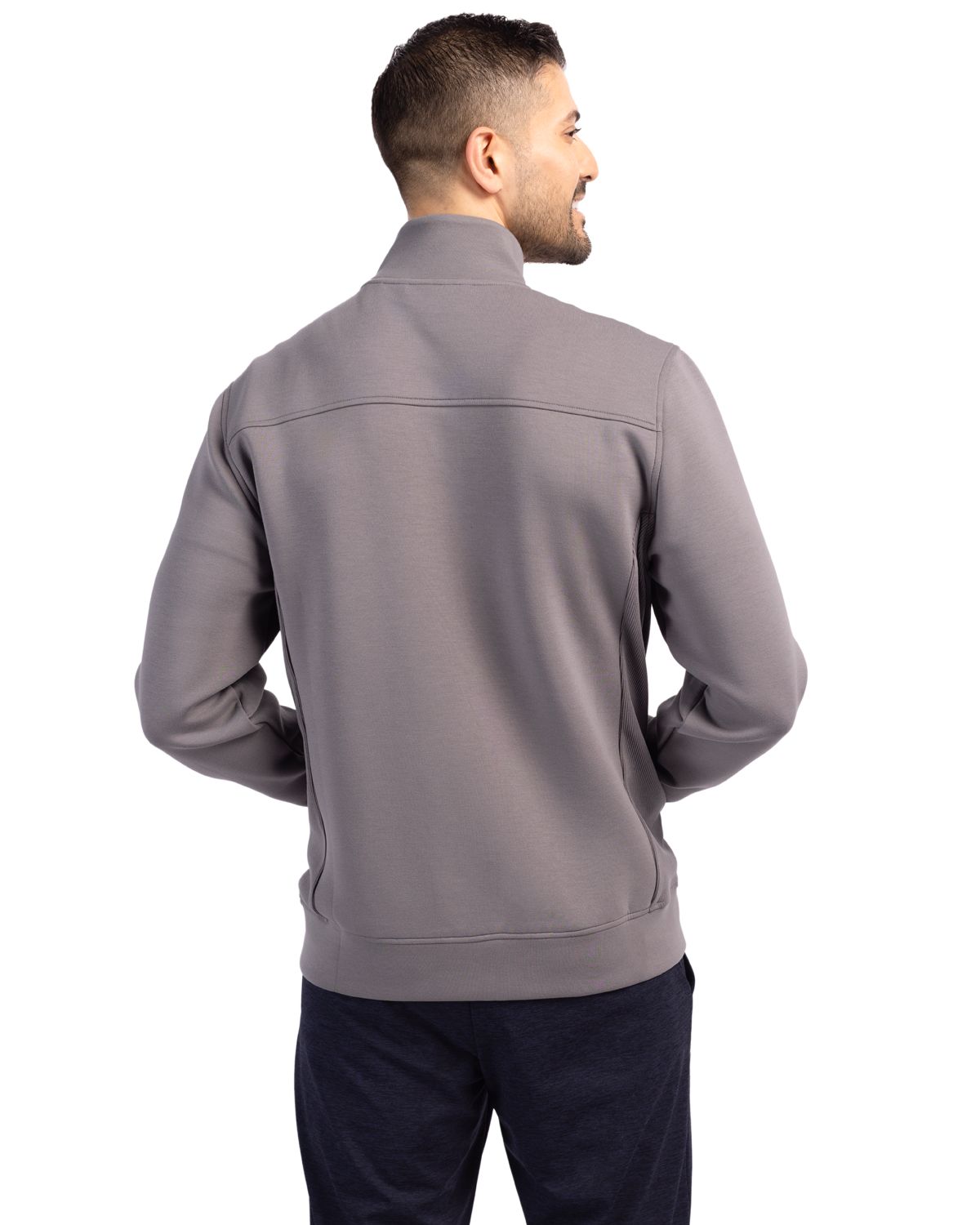 Cutter & Buck Roam Recycled Buttery-Soft Knit Mens Full Zip Jacket 12