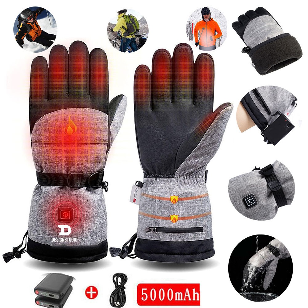 Waterproof Heated Electric Winter Gloves 2