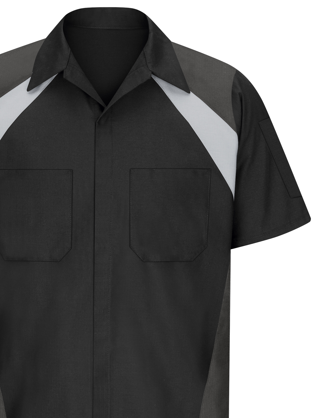 Red Kap Shirts - Men's Short Sleeve Tri-Color Shop Shirt 4
