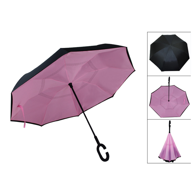Inverted Reverse Umbrella with C-Shaped Handle 8