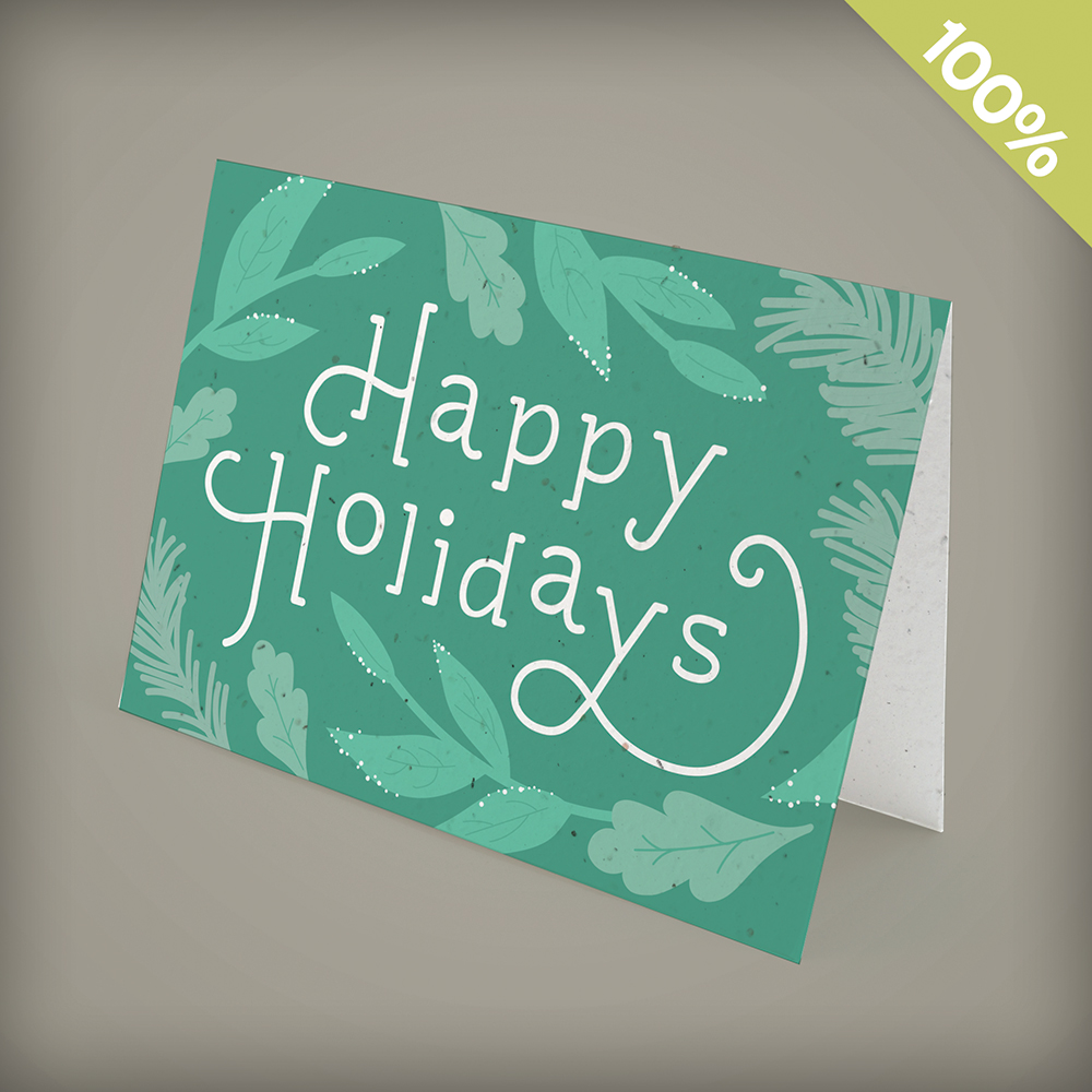Gorgeous Greenery Business Holiday Cards 7