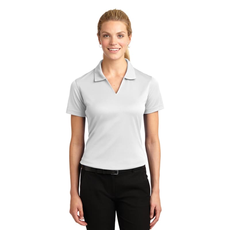 Sport-Tek Women's Dri-Mesh V-Neck Polo. 45