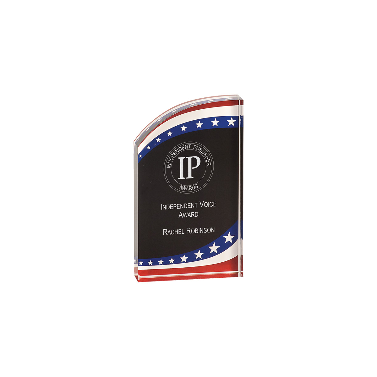 3" x 6" Stars & Stripes Rounded Acrylic Award