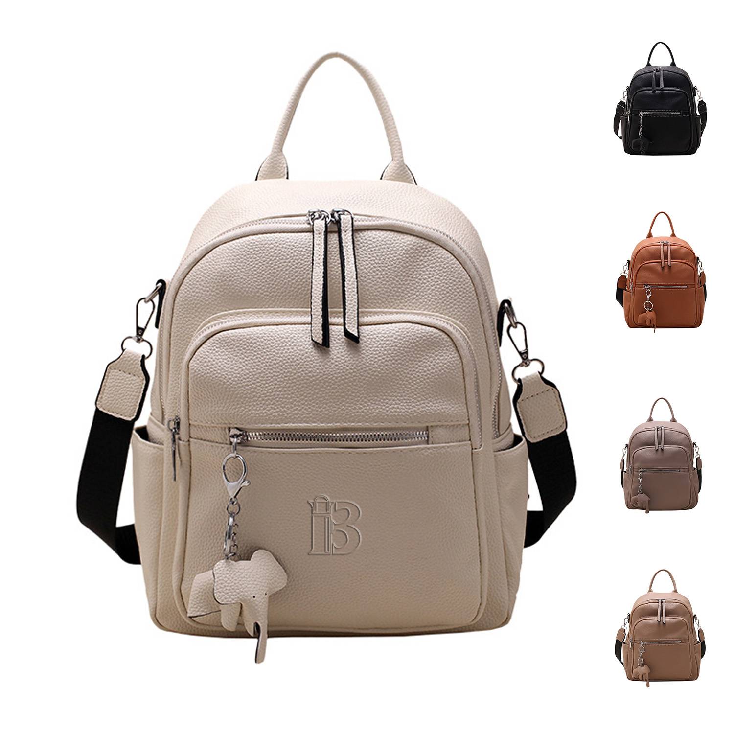 PU leather Large-capacity casual compact backpack 6