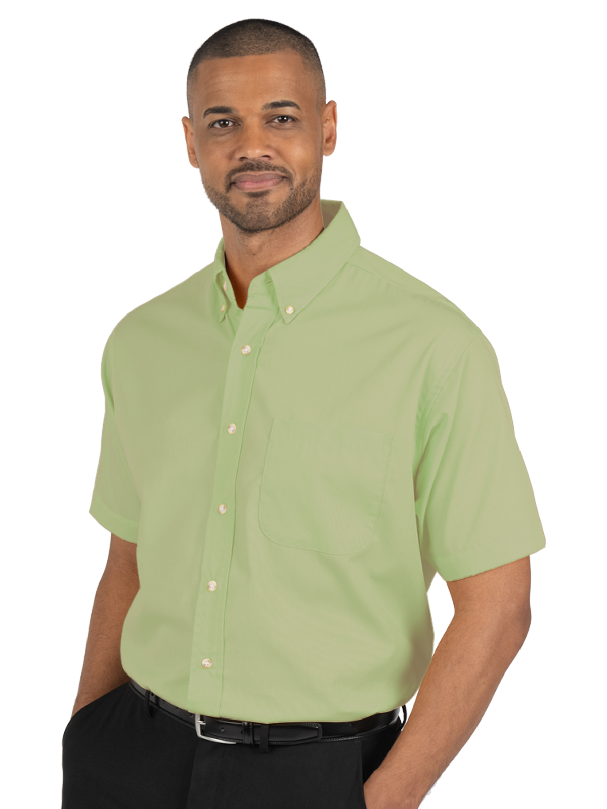 Blue Generation - Men's 1-Pocket Short Sleeve Superblend Poplin Shirt 22