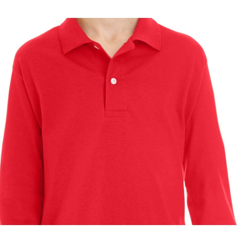 Jerzees Youth SpotShield™ Long-Sleeve Jersey Polo 2