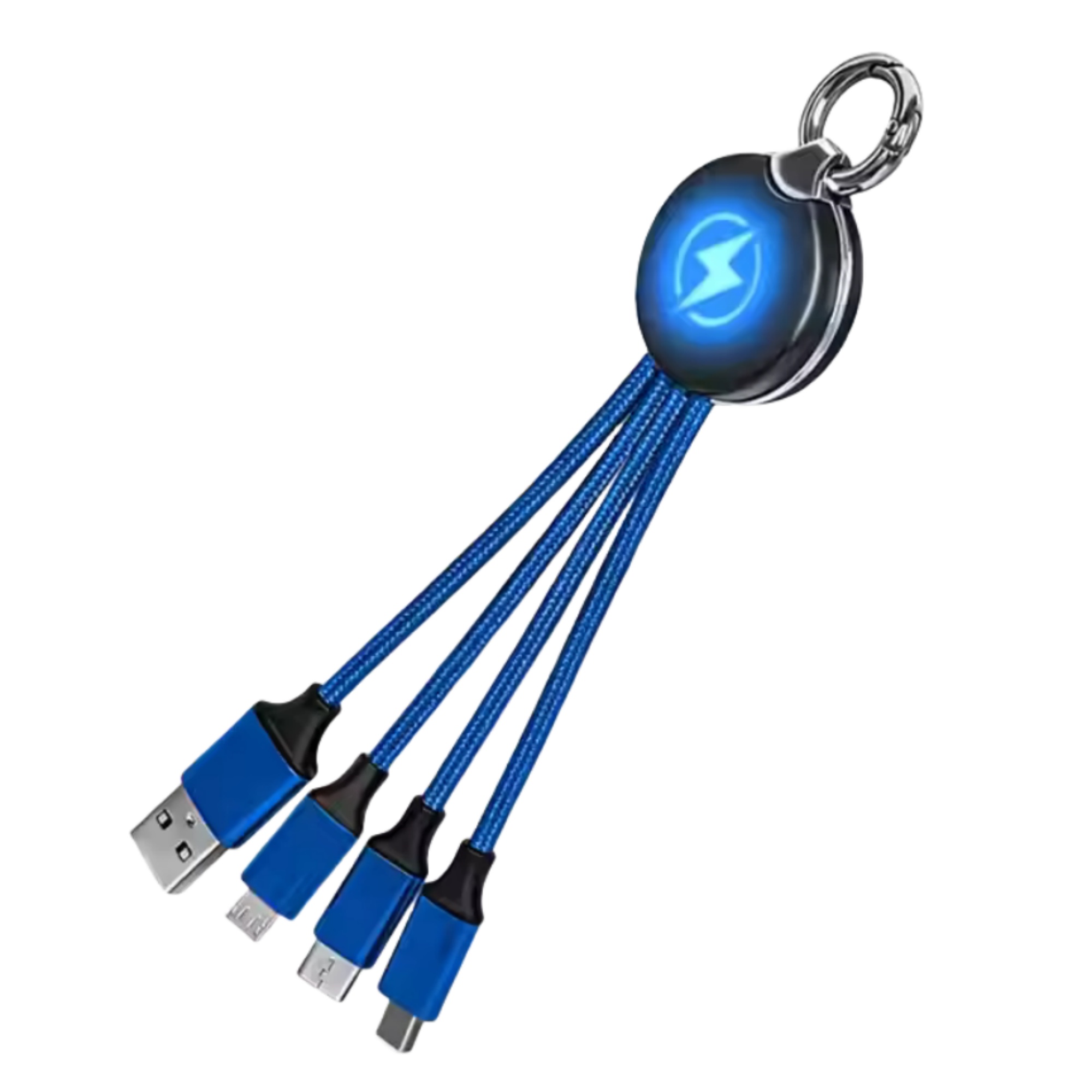 Multi Charging Cables with Round Carabiner 3