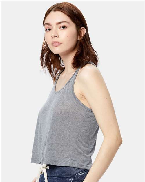 Women's Sheer Cropped Racer Tank Top - US510 1