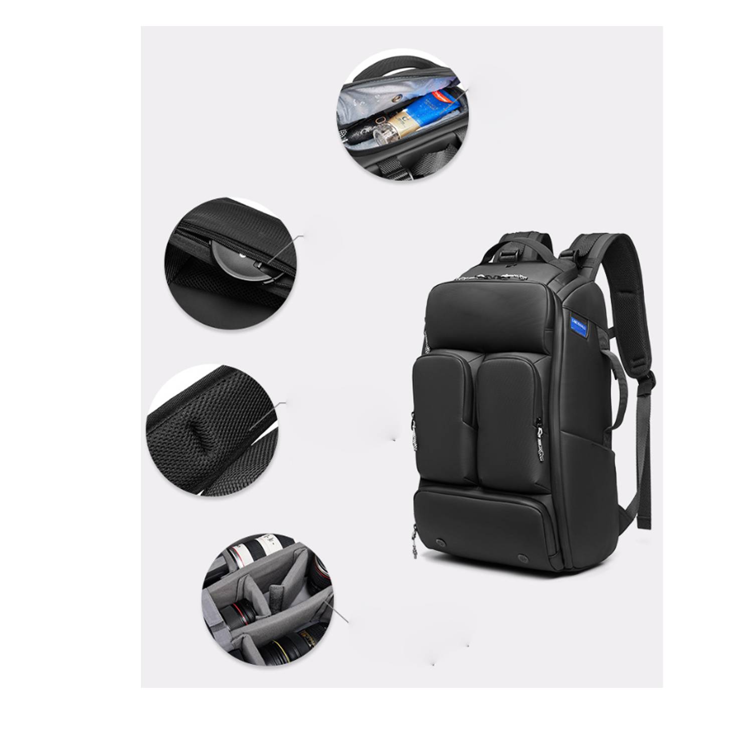 Outdoor Travel Polyester Camera Backpack 5
