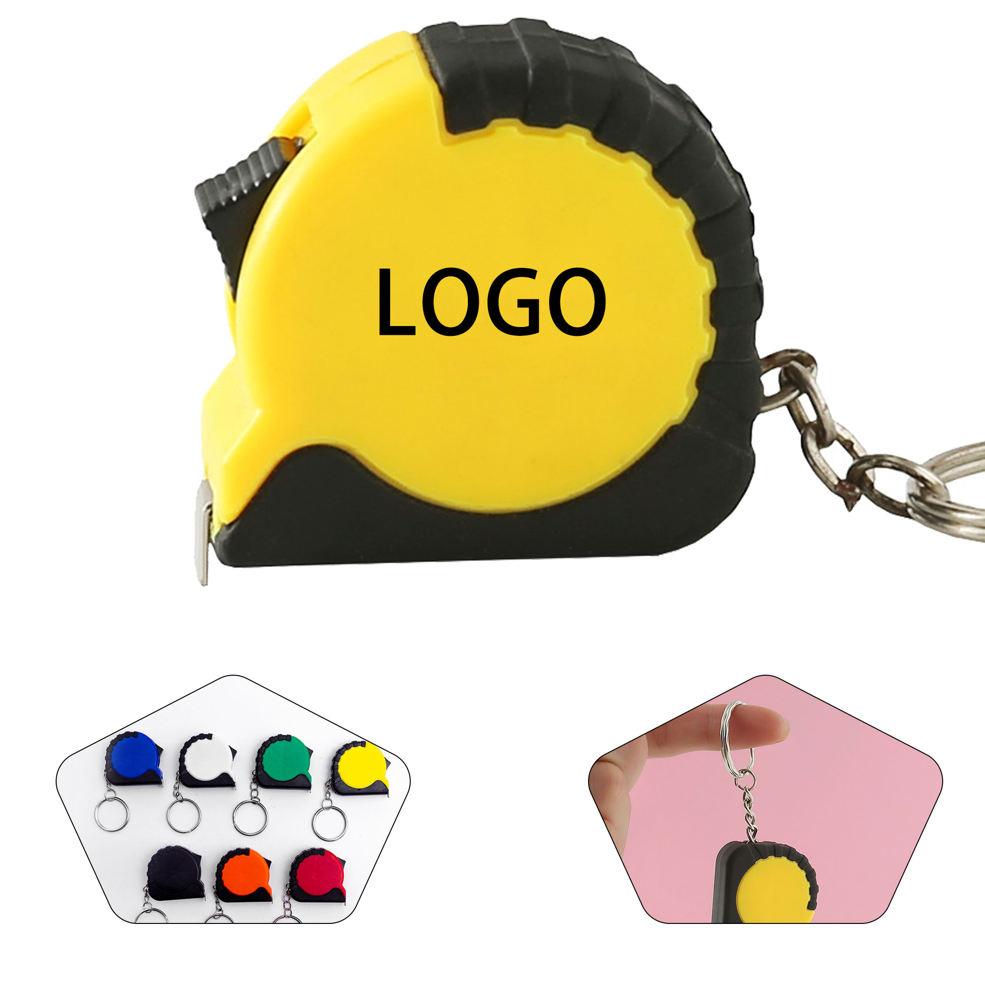 Mini ABS tape measure keychain 1