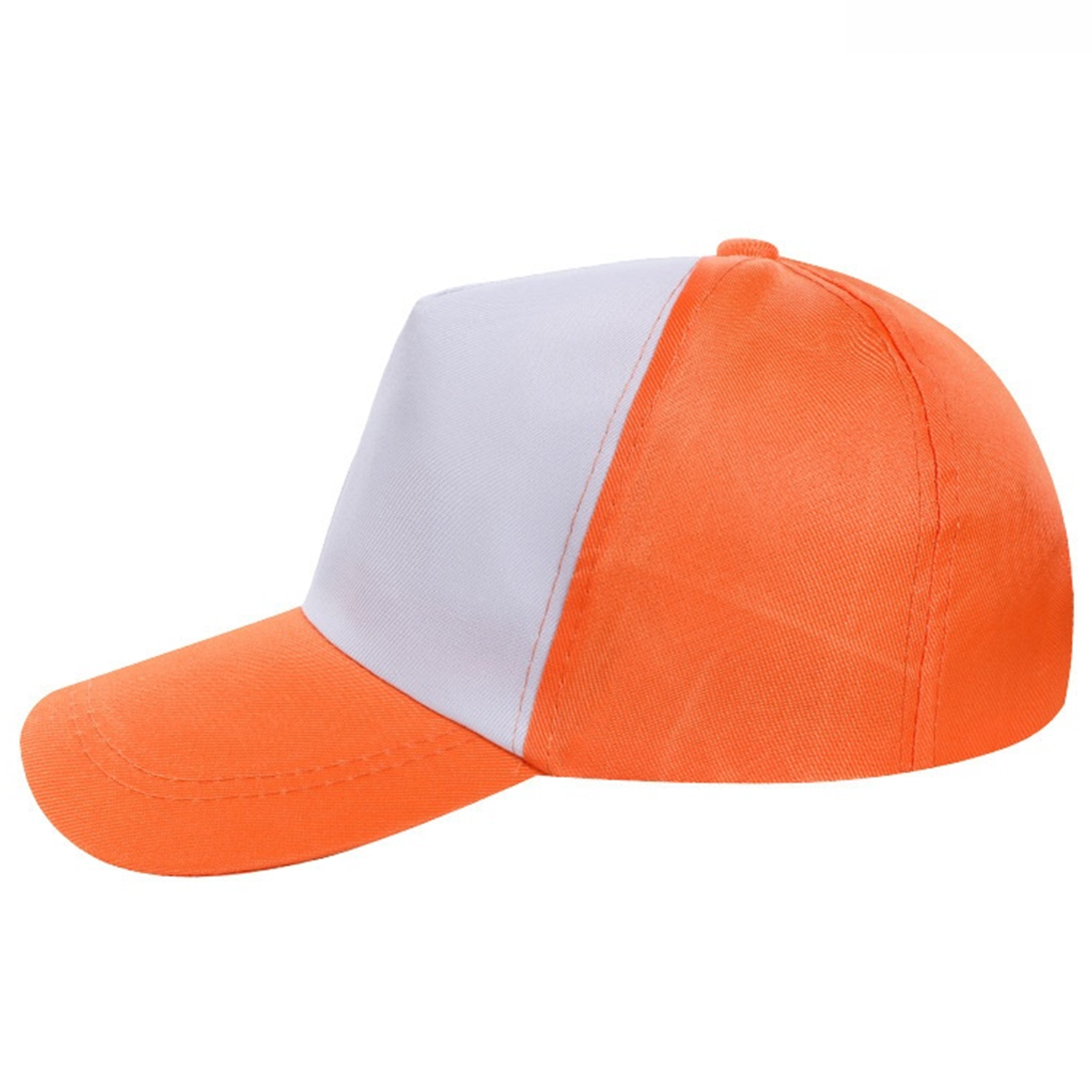 5 Panel Adjustable Two-Tone Cotton Baseball Cap 2