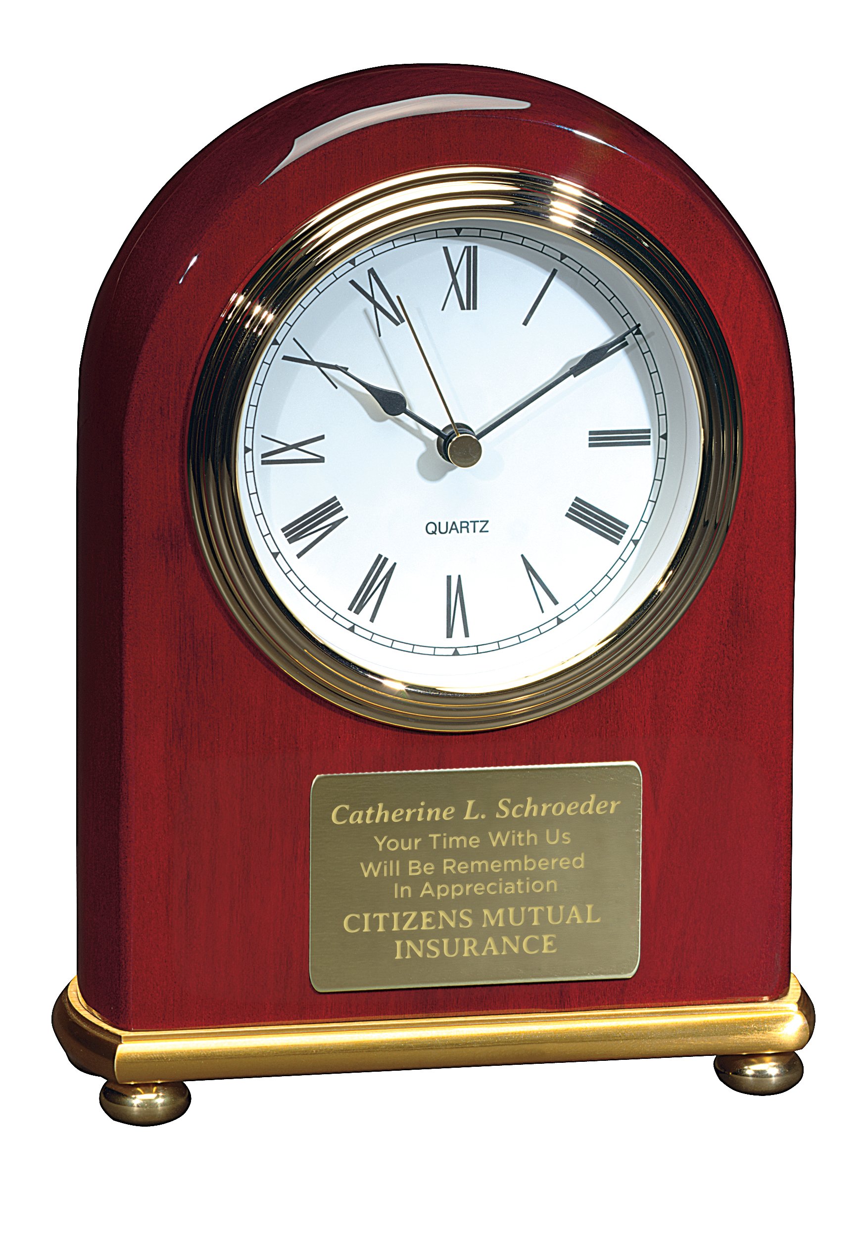 JAFFA® Rosewood Arch Clock 1