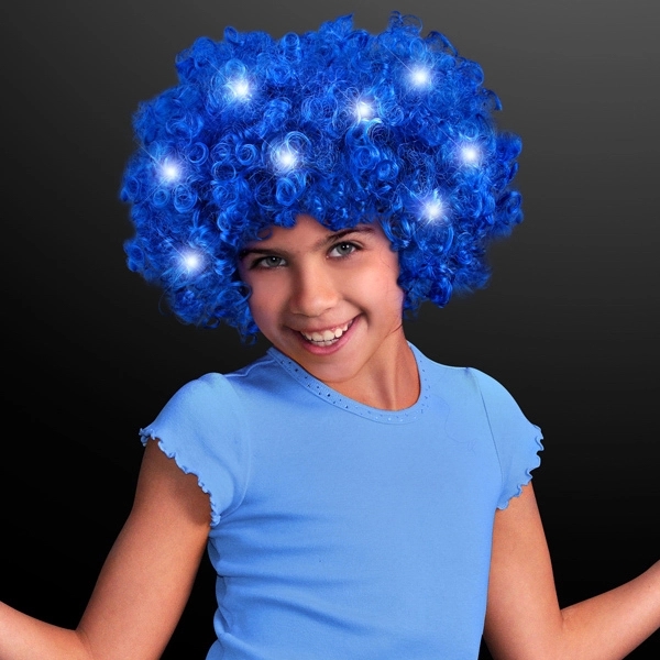 Light Up Afro Wig with Flashing LEDs 3