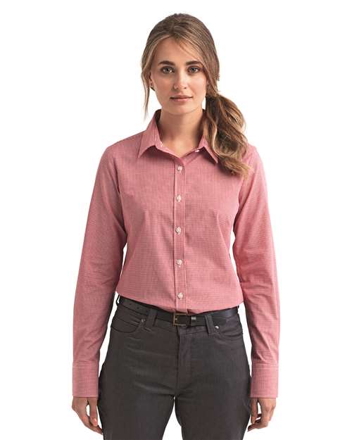 Women's Microcheck Gingham Cotton Shirt - RP320 38