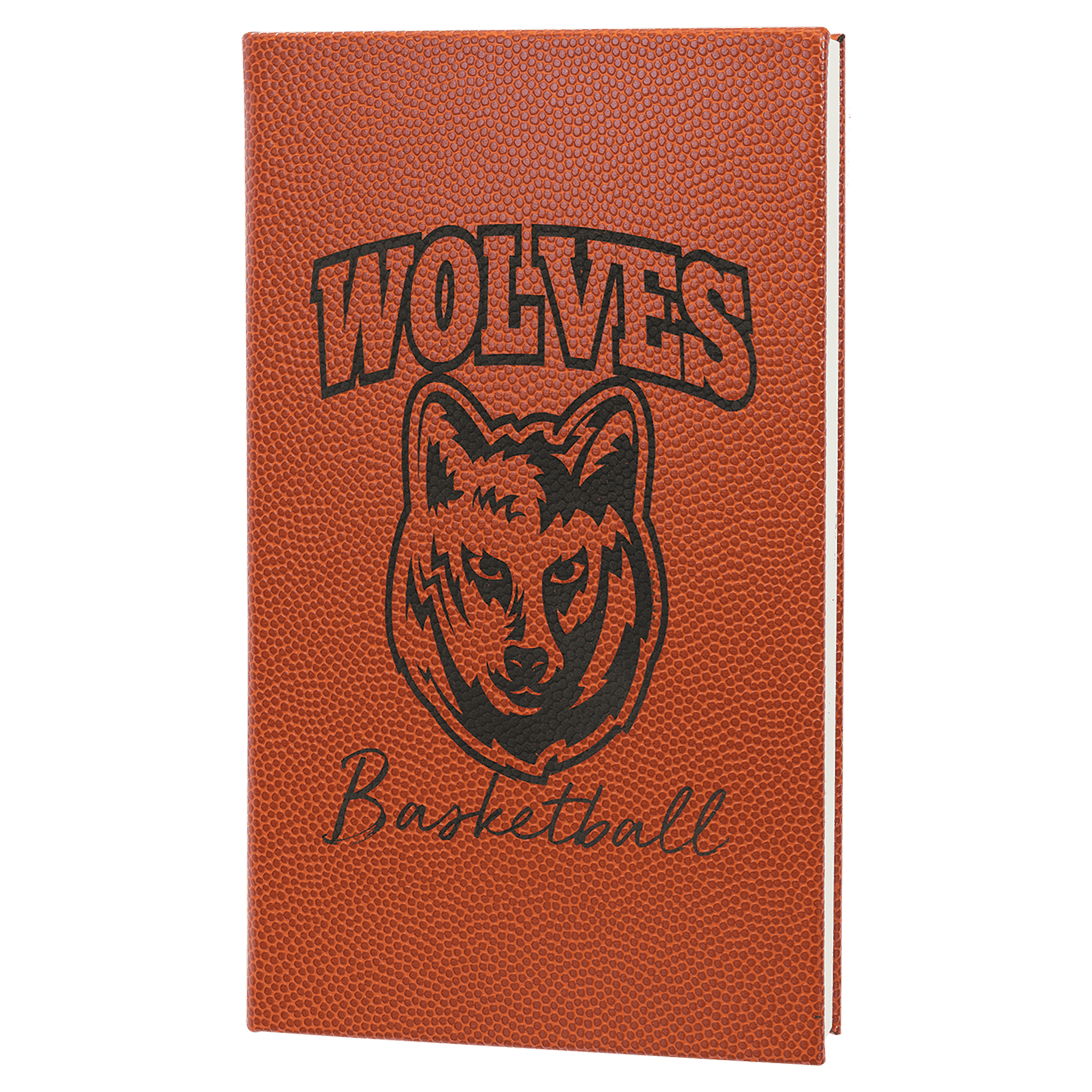 5 1/4" x 8 1/4" Basketball Leatherette Journal with Lined Notepad 1