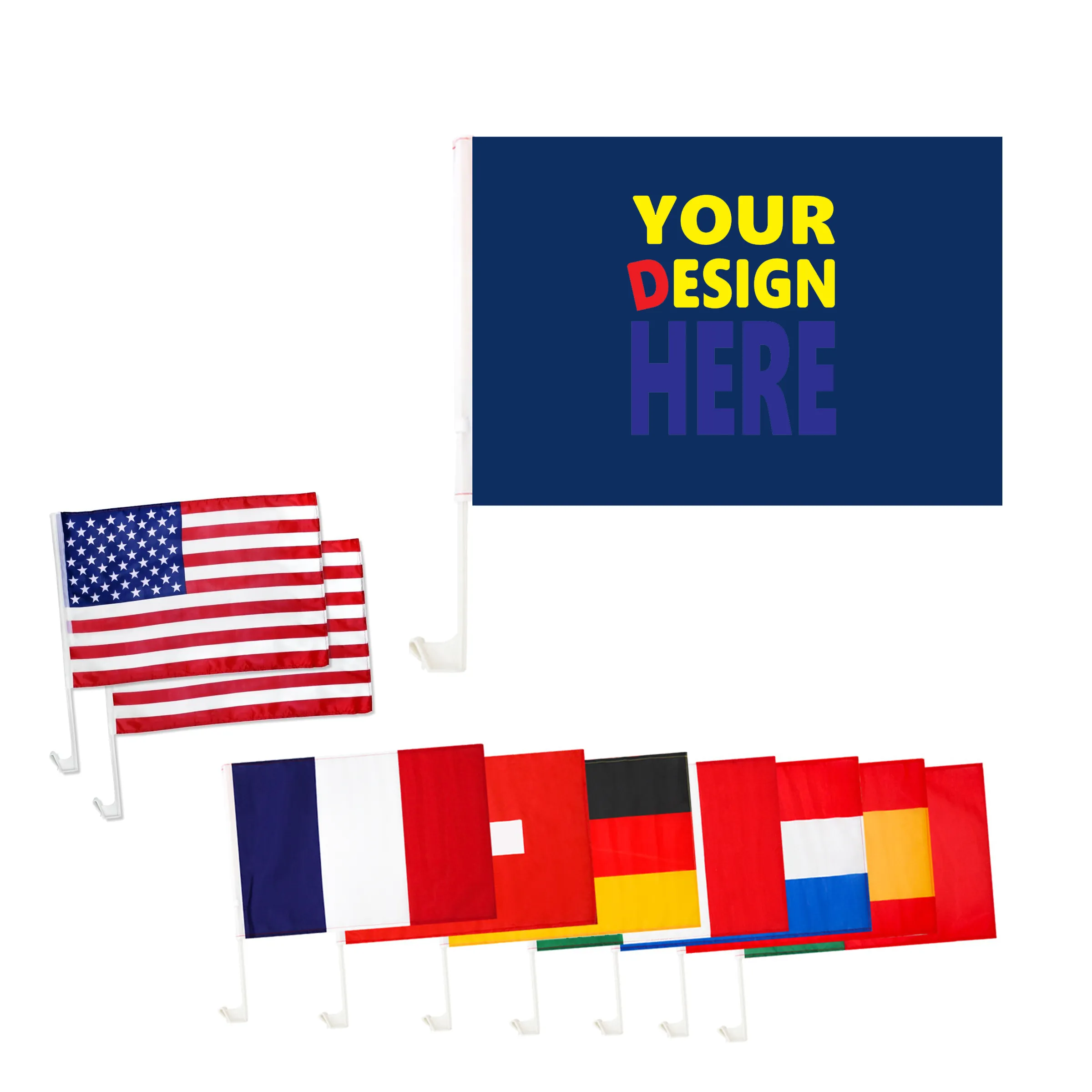 Custom Car Flag Window Clip