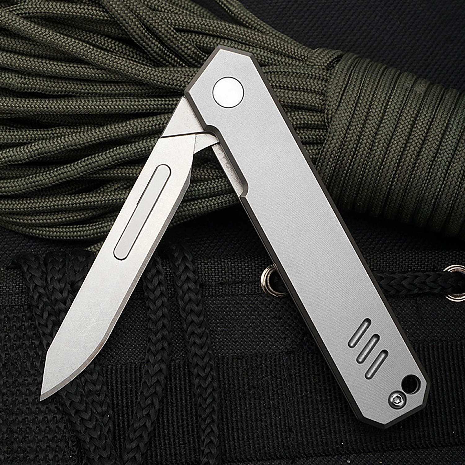 Pocket Folding Knife Titanium Handles 4