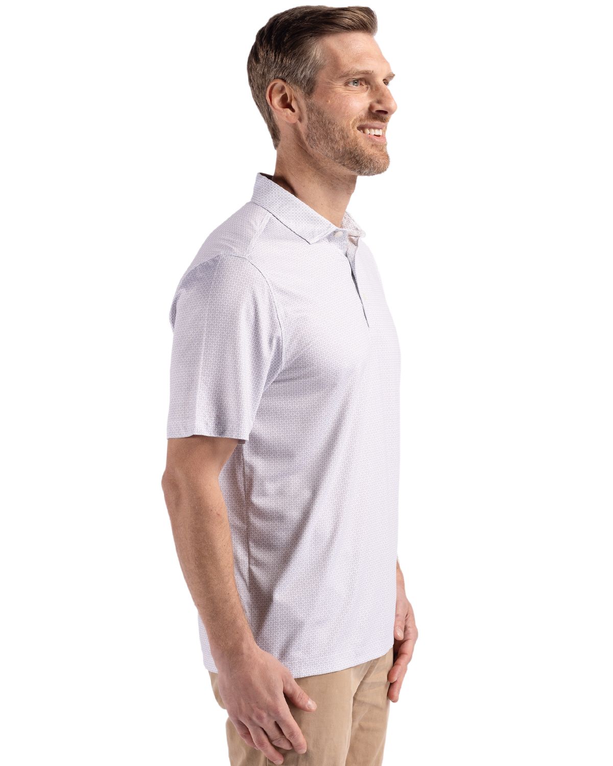 Cutter & Buck Pike Recycled Diamond Dot Print Mens Polo 29