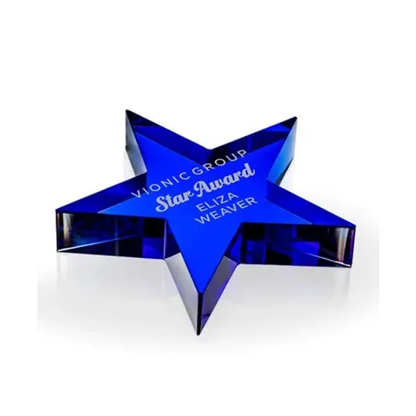 Colored Crystal Star Paperweight 4