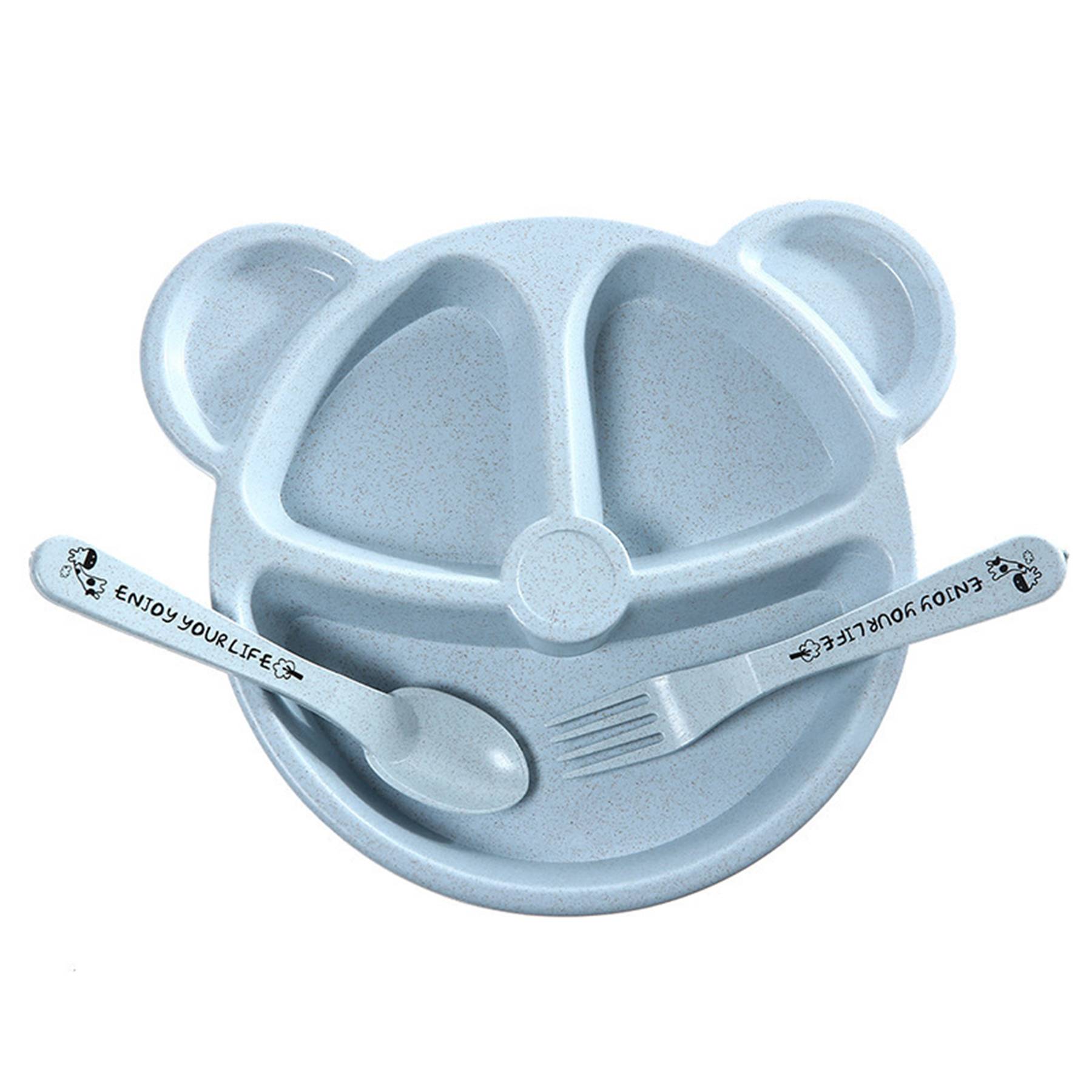 Plastic children's compartment dinner plate 4