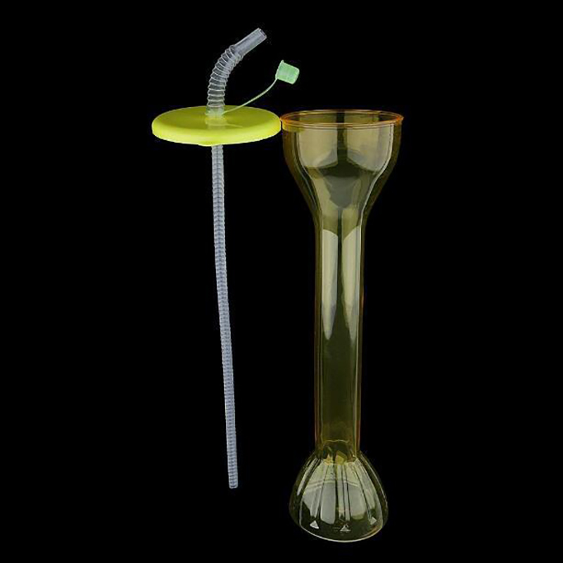 500ml Clear Yard Cup with Straw, custom plastic cup with logo imprint 4