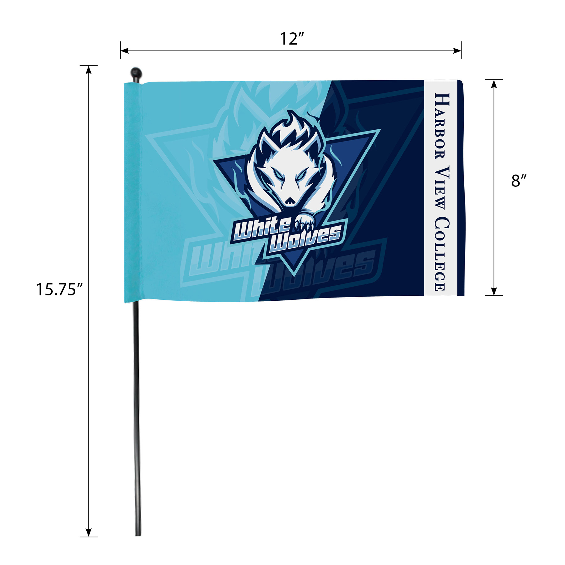DisplaySplash 12" x 8" Hand Flag 1