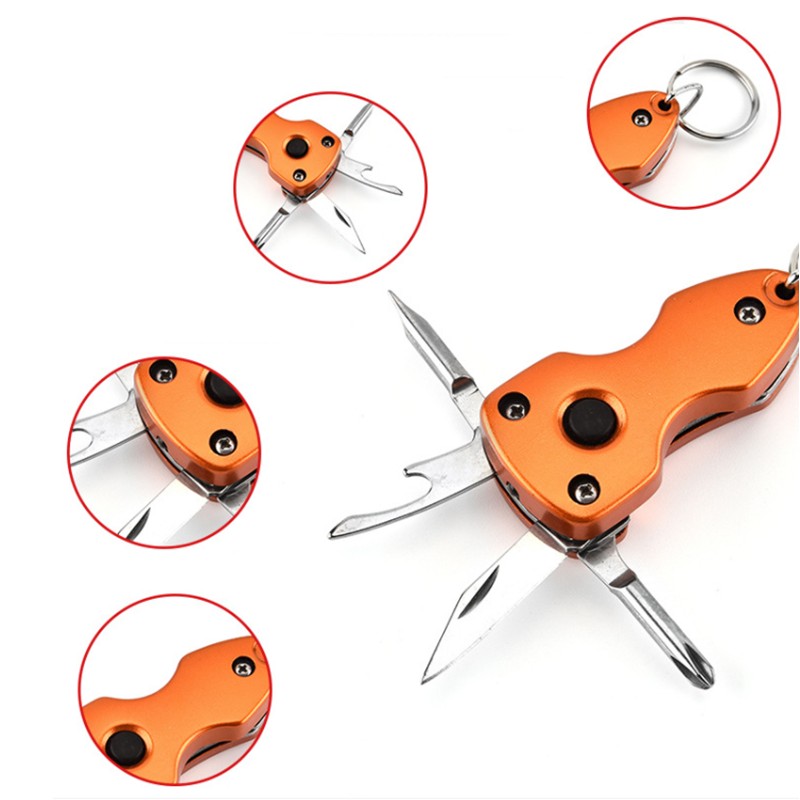 Stainless Steel Key Chain Pocket Multi-Tool 6