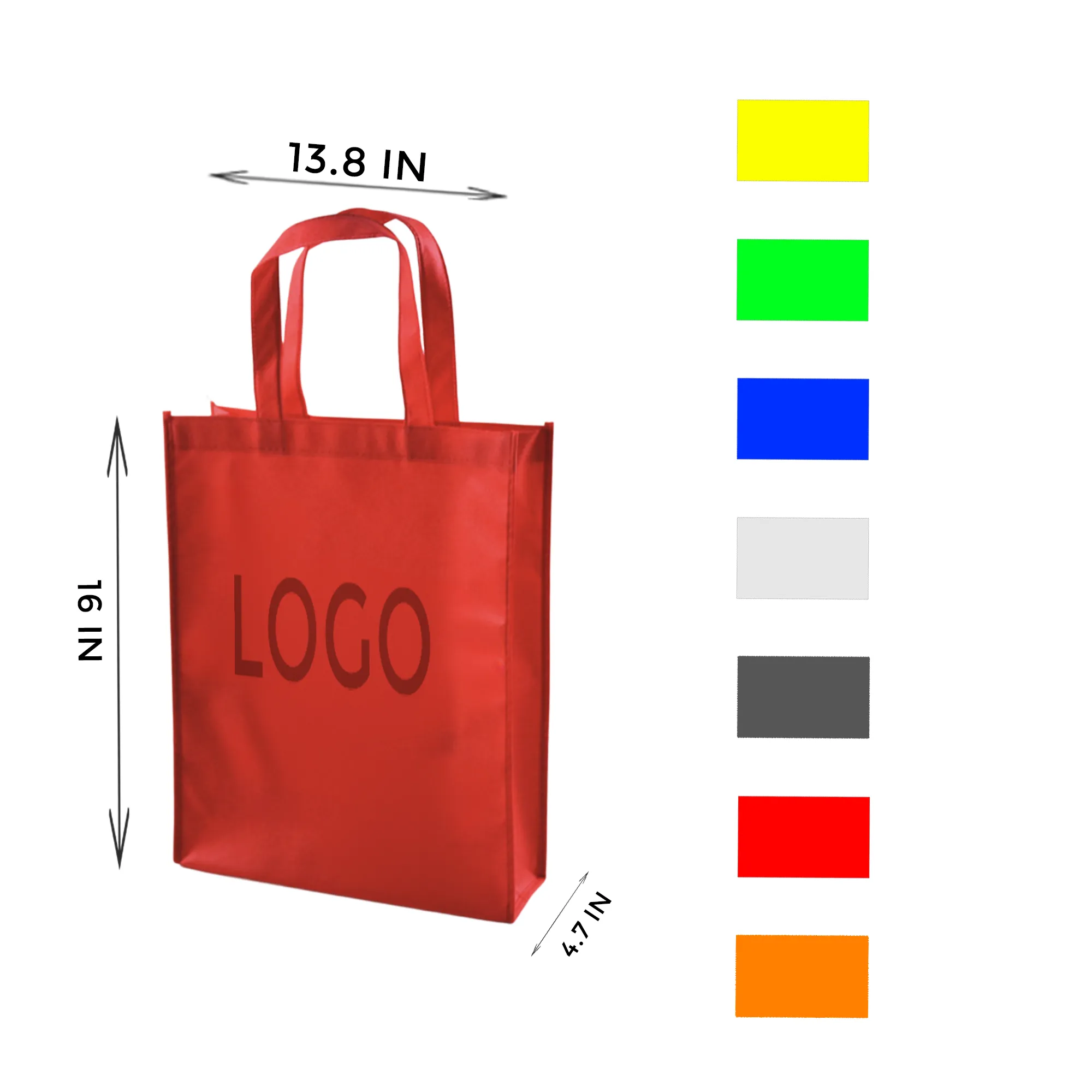 MOQ 10 PCS Vertical Non Woven Bag