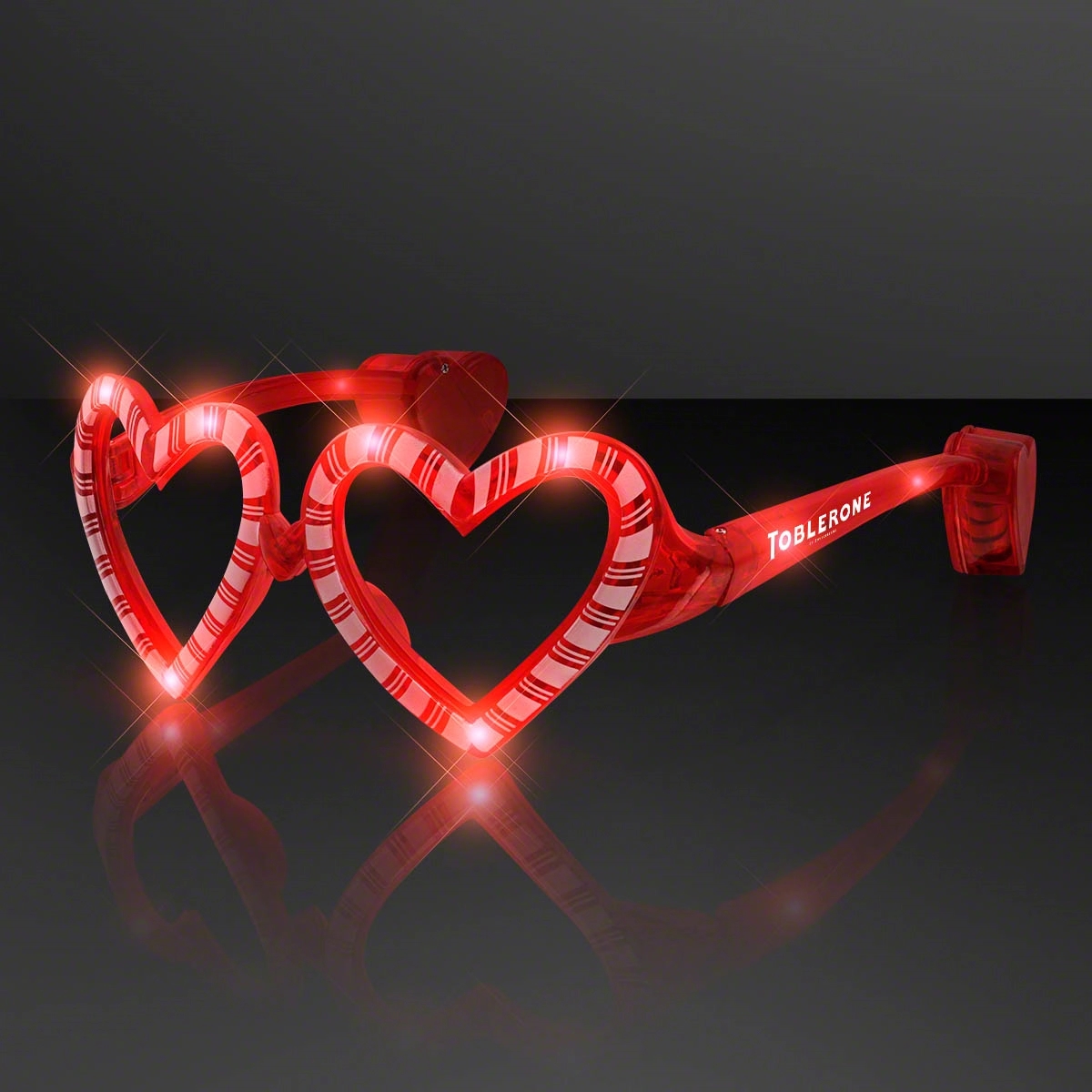 Holiday Hearts Light Up Candy Cane Glasses 4