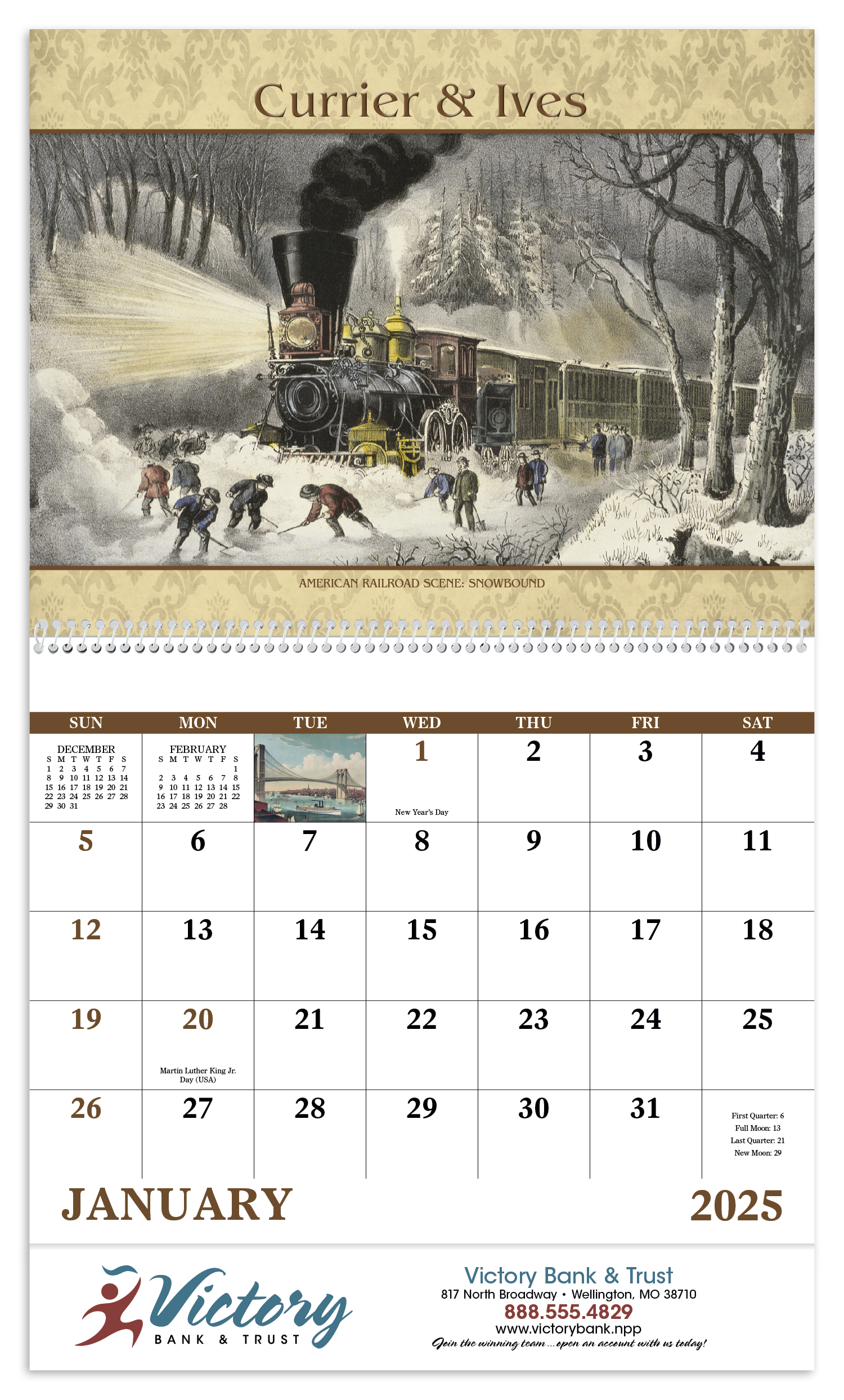 Good Value™ Currier & Ives - Spiral Calendar 6