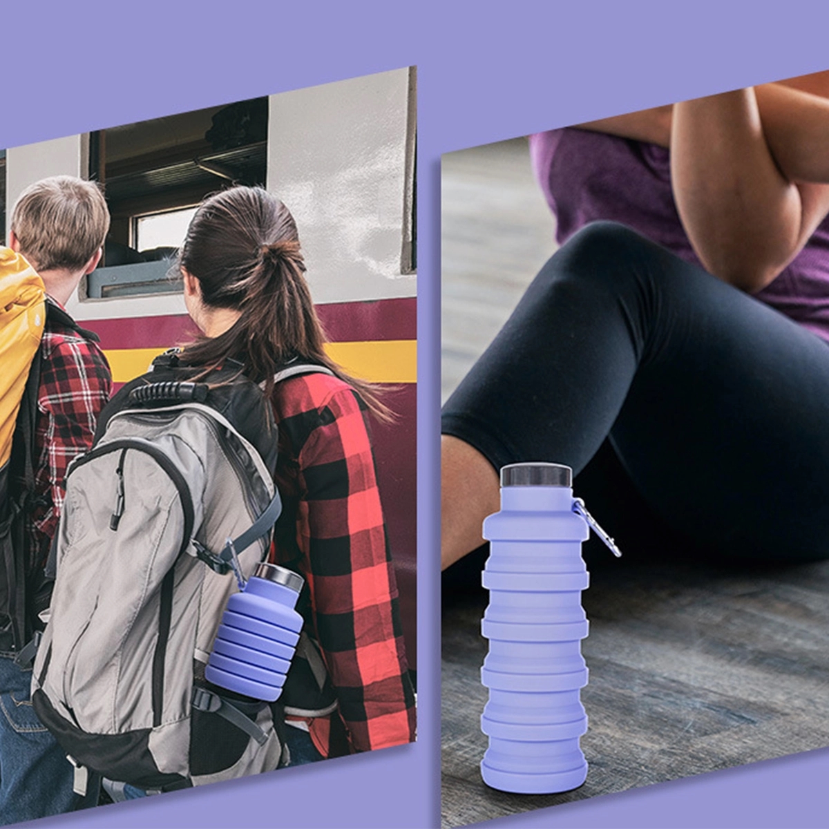 Collapsible Foldable Silicone Water Bottle 8