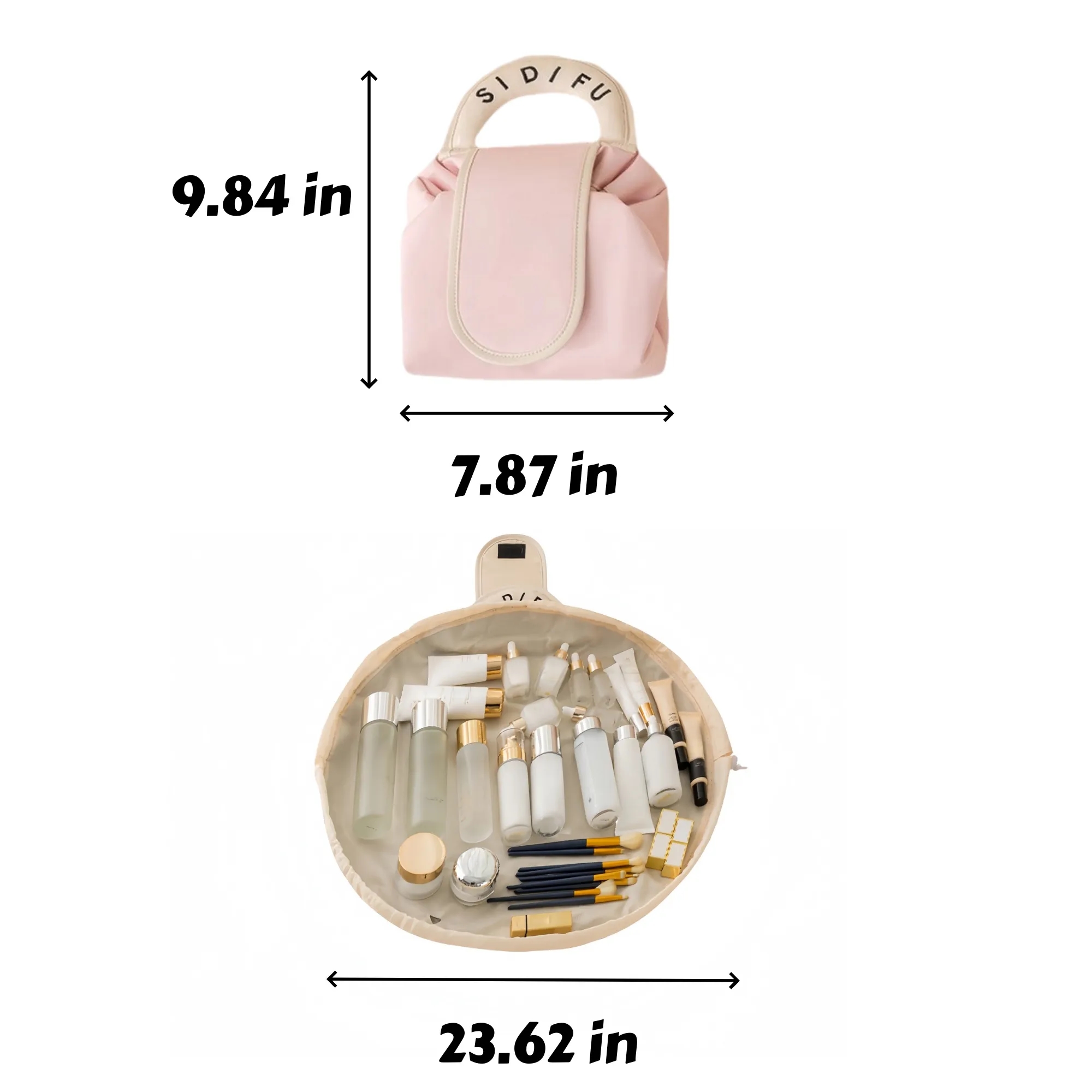 PU Leather Drawstring Makeup Bag 2