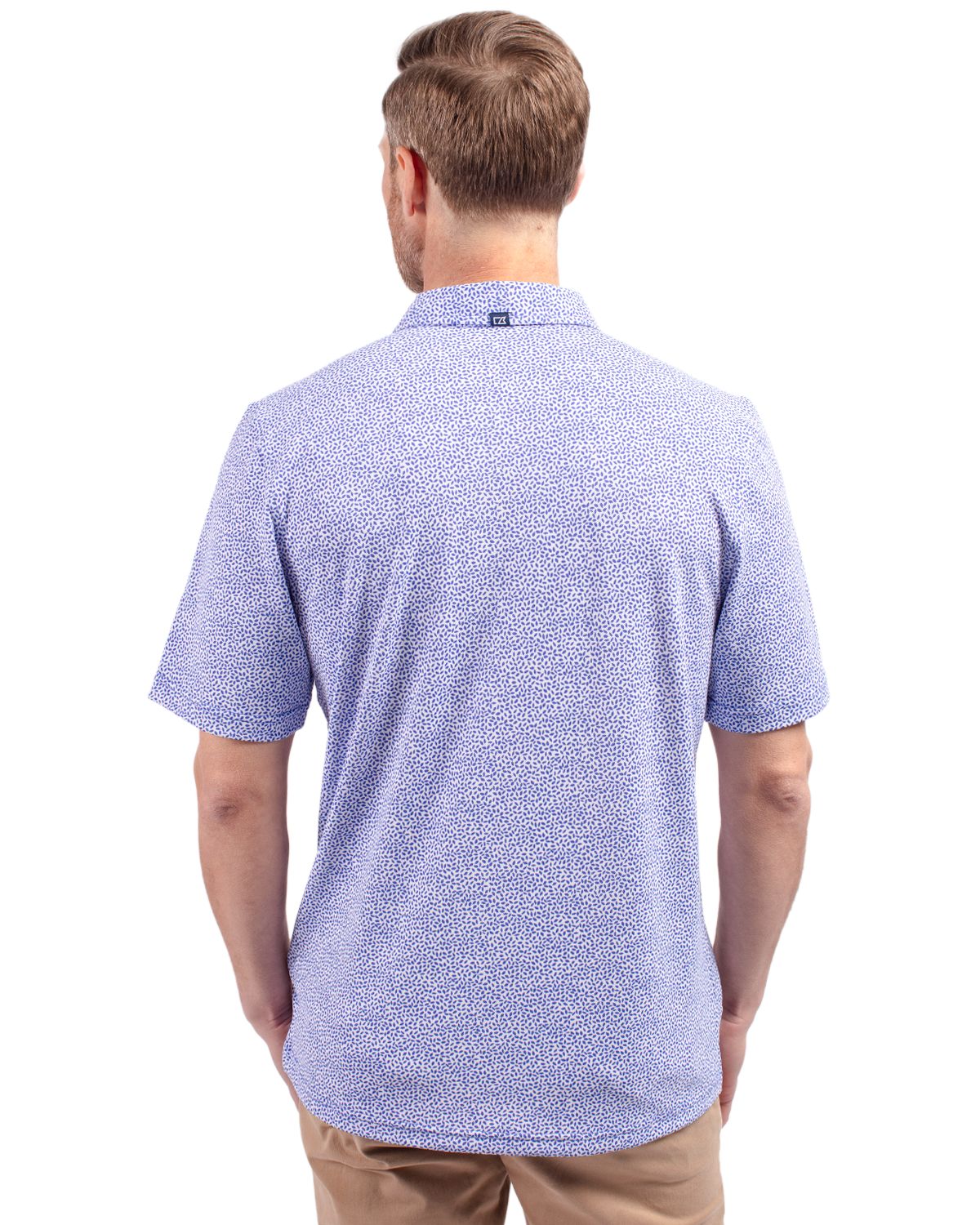 Cutter & Buck Virtue Recycled Botanical Print Featherlight Pique Mens  Polo 3