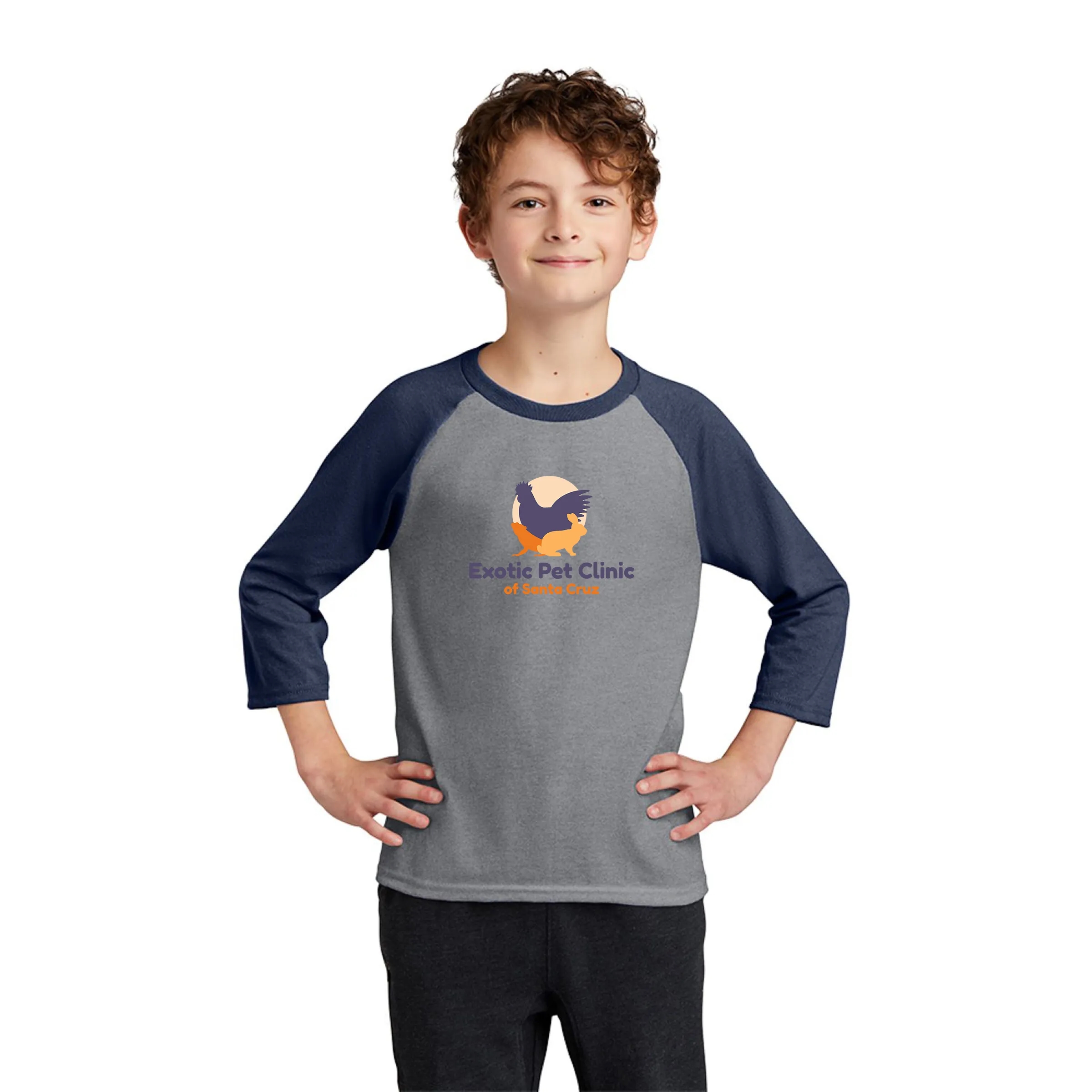 PORT & COMPANY(R) YOUTH CORE BLEND 3/4-SLEEVE RAGLAN TEE