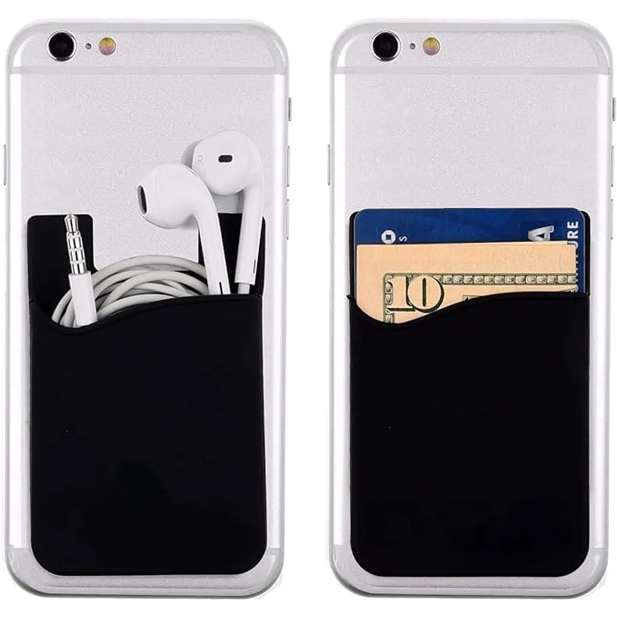Stick-on Silicone Phone Back Pocket Wallet Card Holder 1
