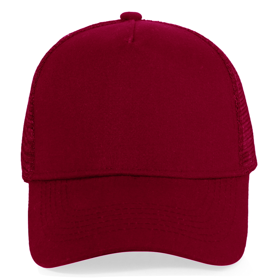 Stock Solid Color Cotton 5-Panel Trucker Cap 23