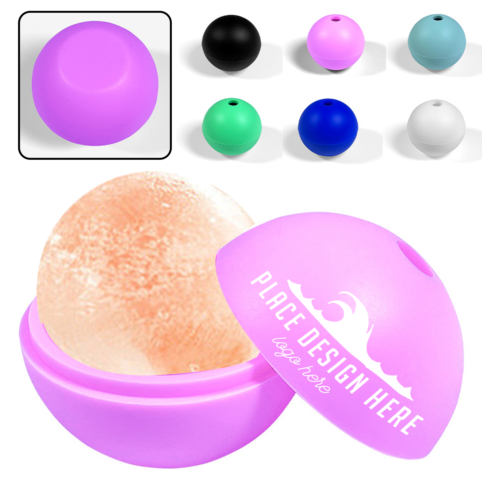 Silicone Ice Ball Molds with Built-in Funnel 3