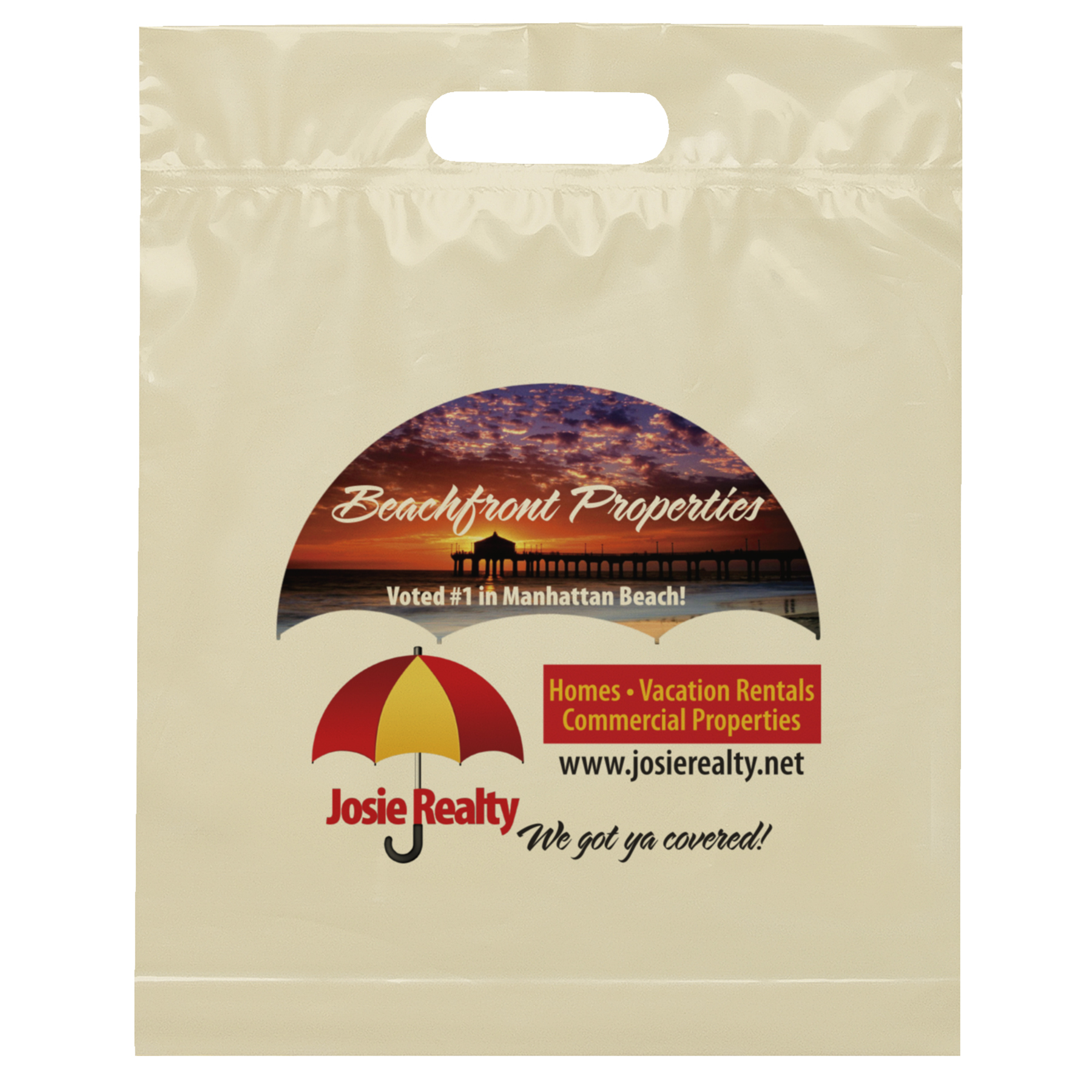 Die Cut Handle Bag - 12W x 15H x 3 - Dynamic Color 14