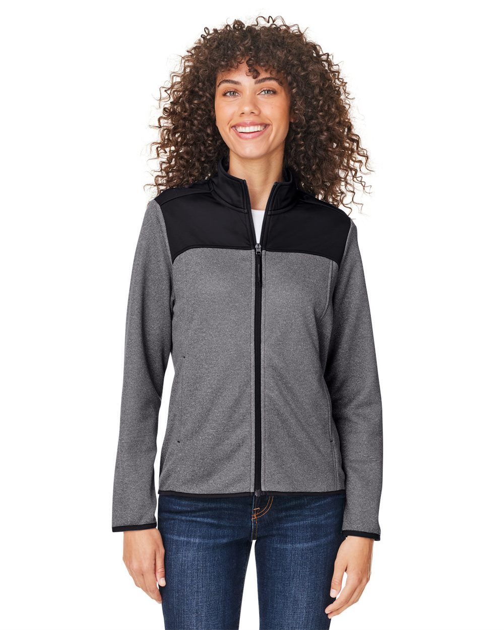 Women's Venture Heathered Stripe Hybrid Jacket - CE74W 2