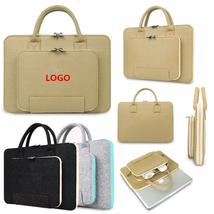 Felt Computer Bag/ Laptop Bag/ Handbag (13.8"x10.4") 1