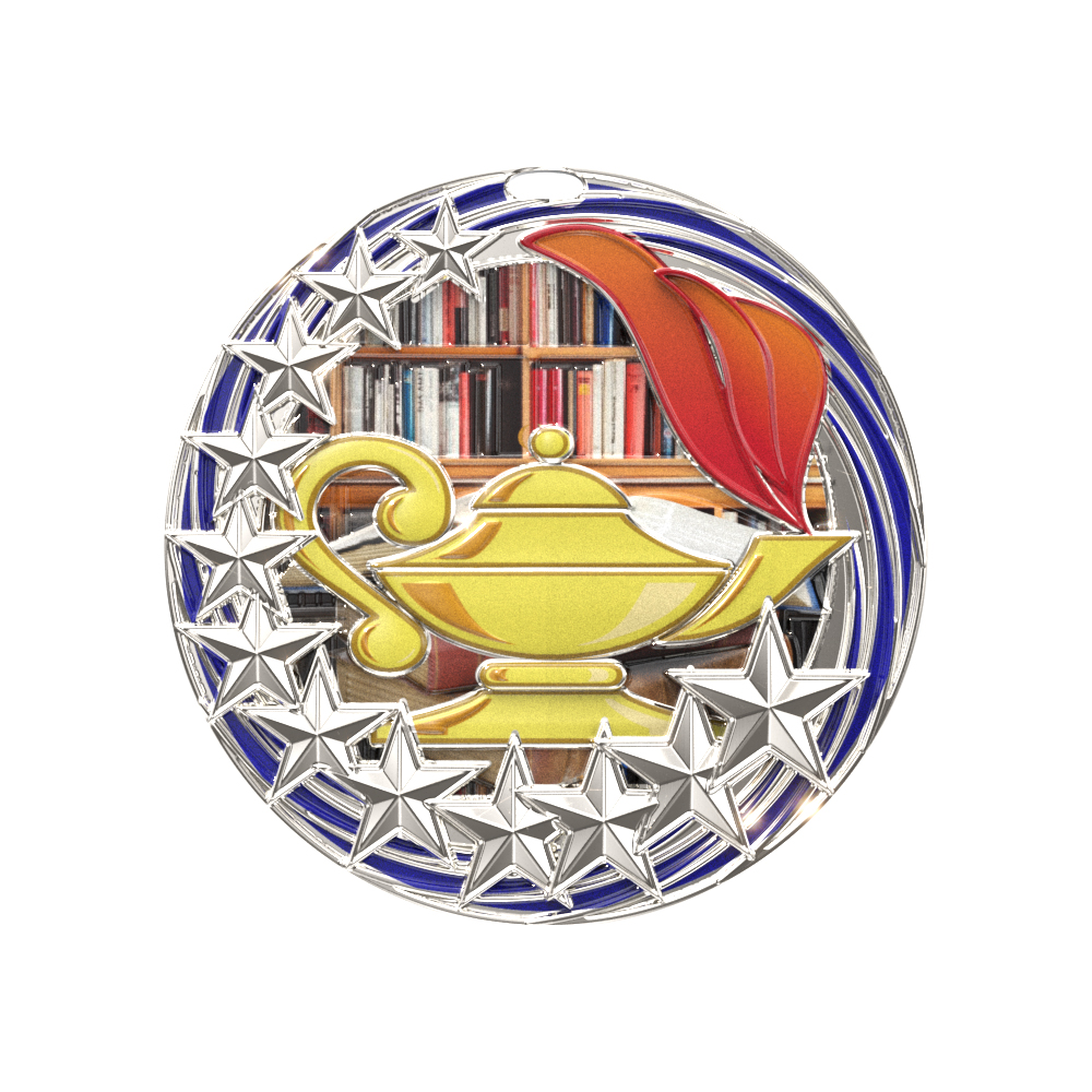 Star Blast Medal - Book & Lamp 2