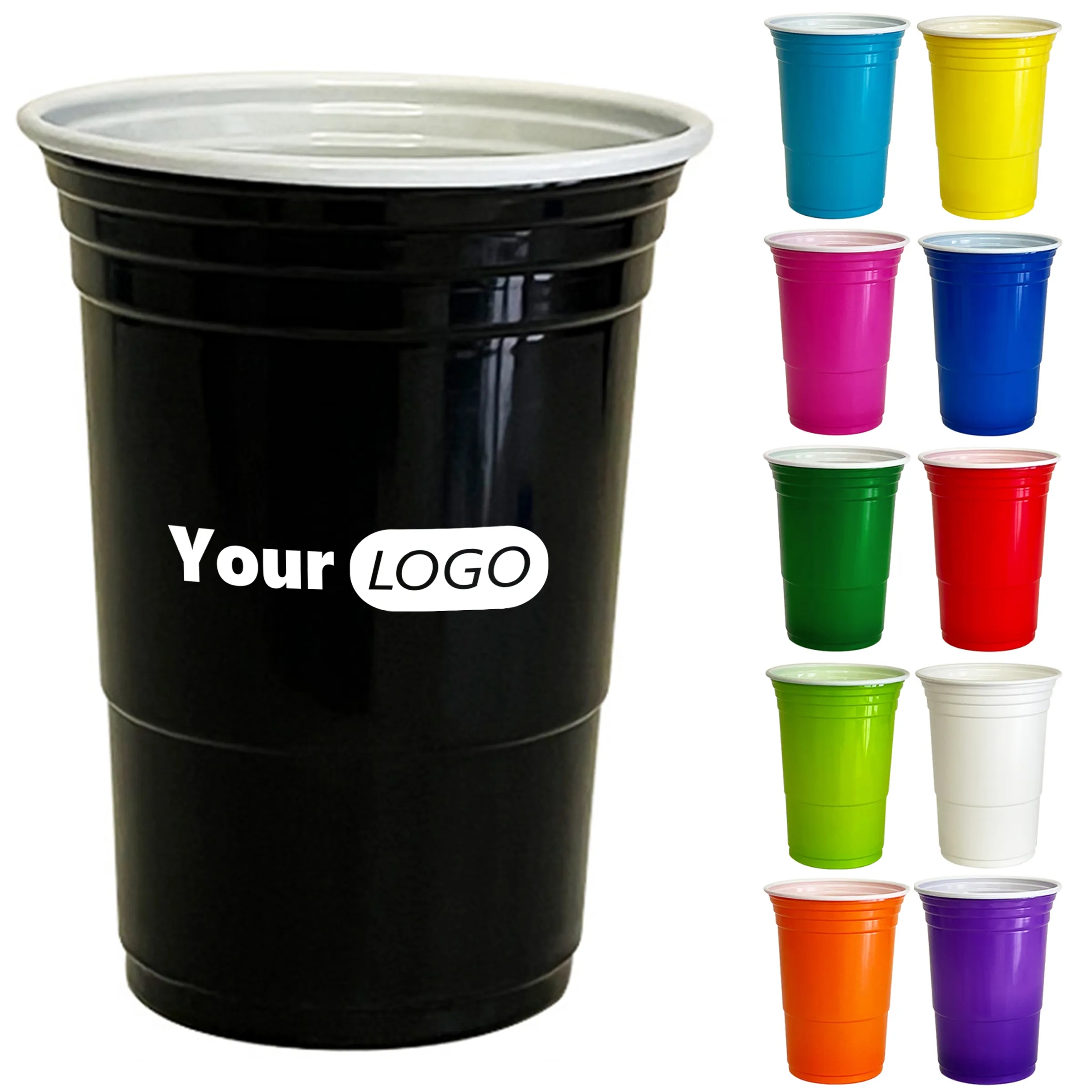 Polypropylene 10 Pack 16oz Colorful Plastic Cup 1
