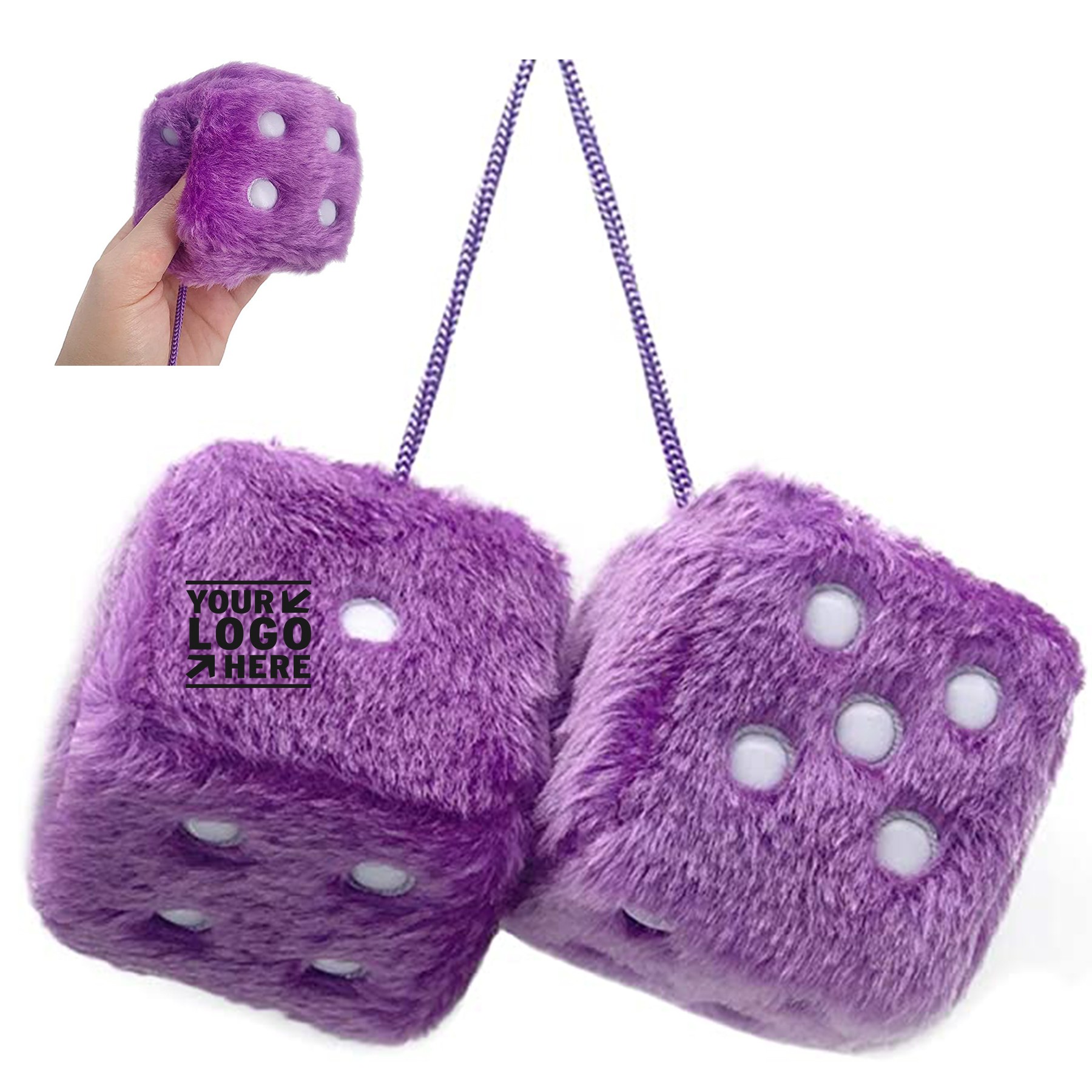 Retro Square Fuzzy Plush Dice 2