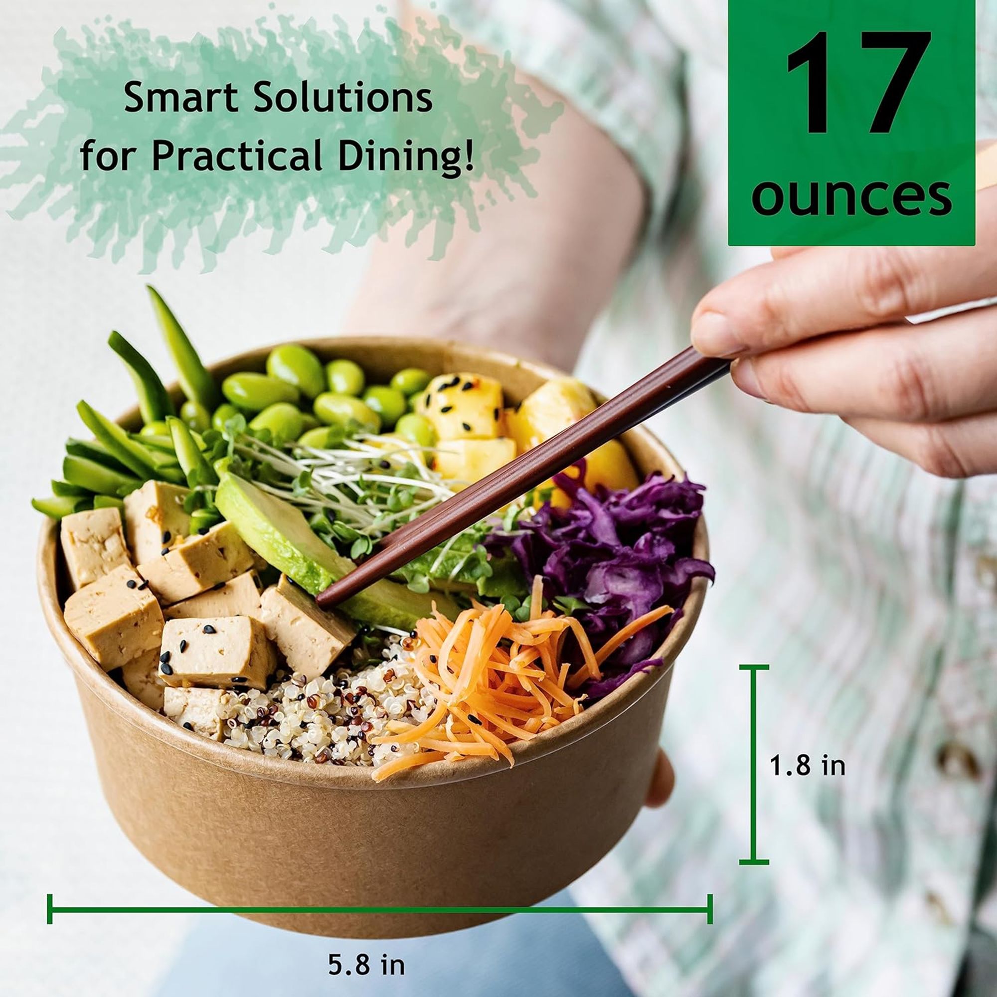 17 oz Disposable Bowls With Lid 3