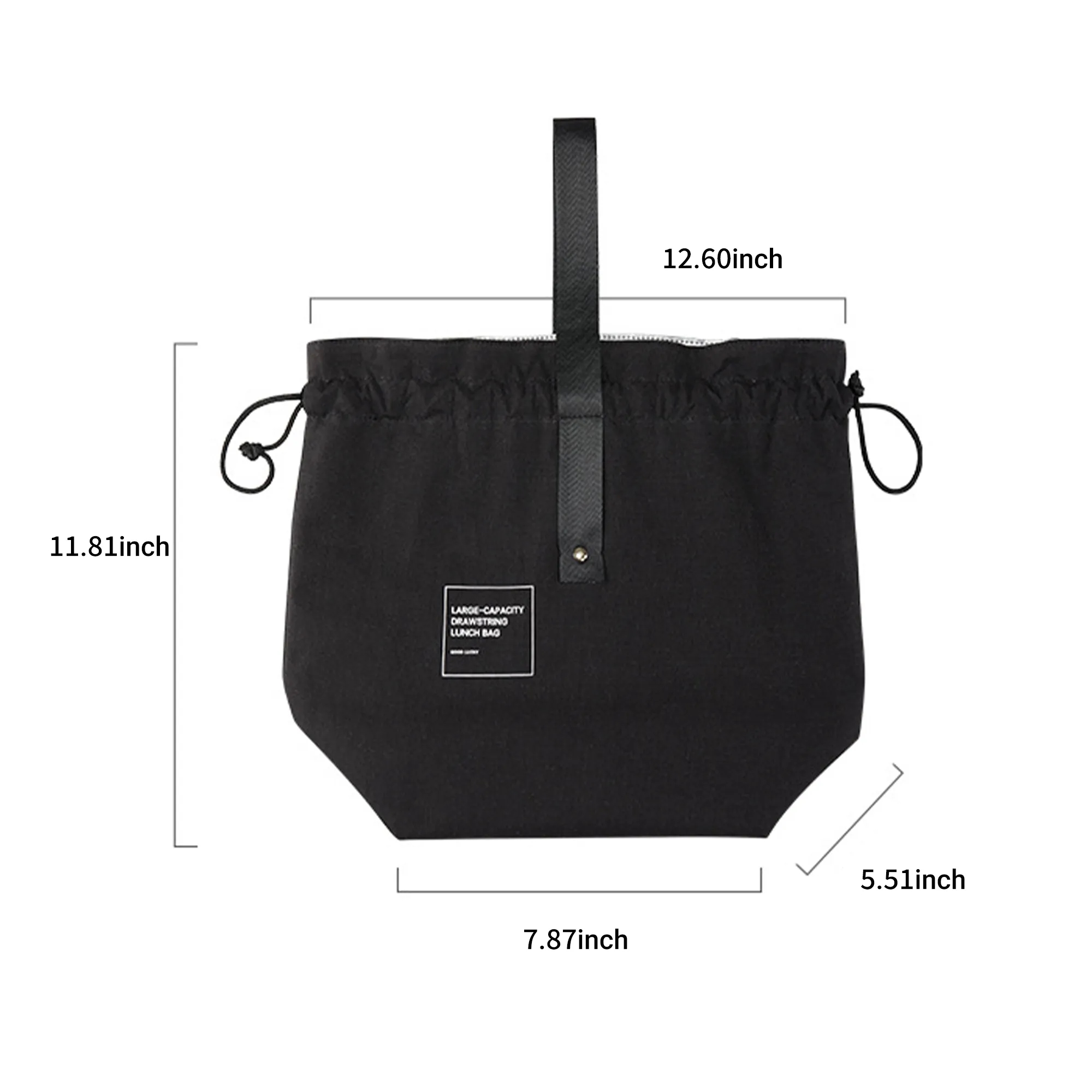 Canvas Insulated Tote Bag with Drawstring Closure 6