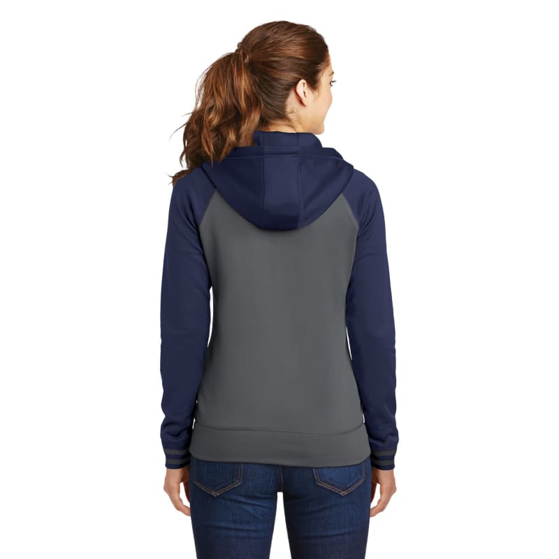 Sport-Tek Women's Sport-Wick Varsity Fleece Full-Zip Hooded Jacket. 5