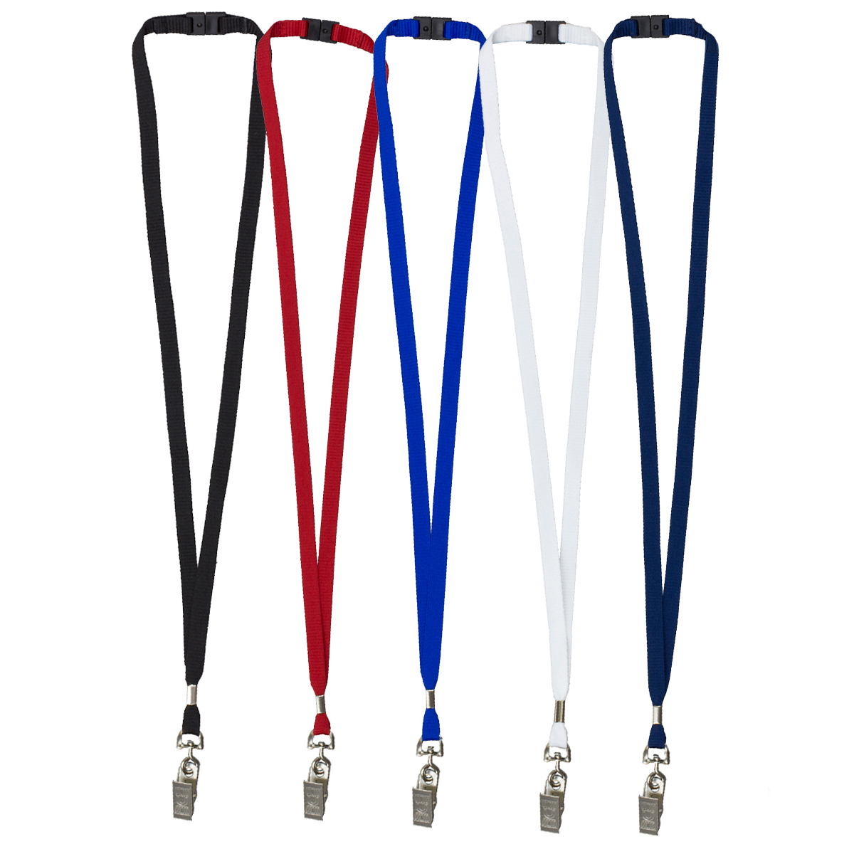 Quick Ship Blank 3/8" Breakaway Shoelace Lanyard with Bulldog Clip